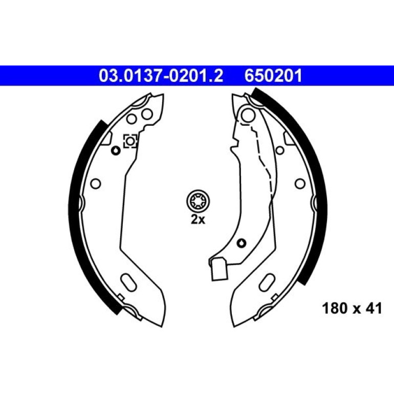 ATE Bremsbacken 03.0137-0201.2 ATE Bremsbacken 03.0137-0201.2