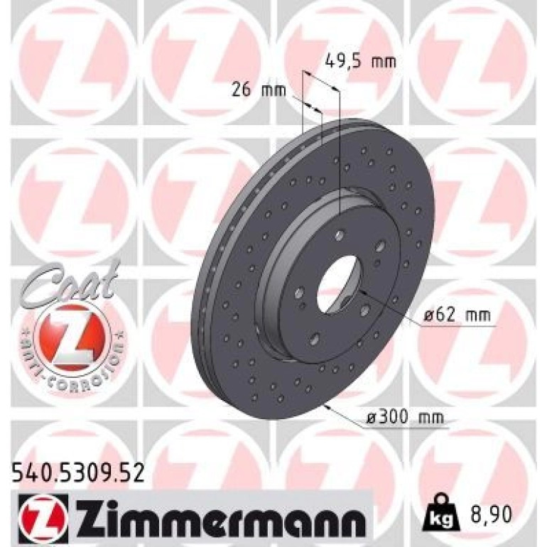 Bremsscheibe VA Sport 540.5309.52 Bremsscheibe VA Sport 540.5309.52