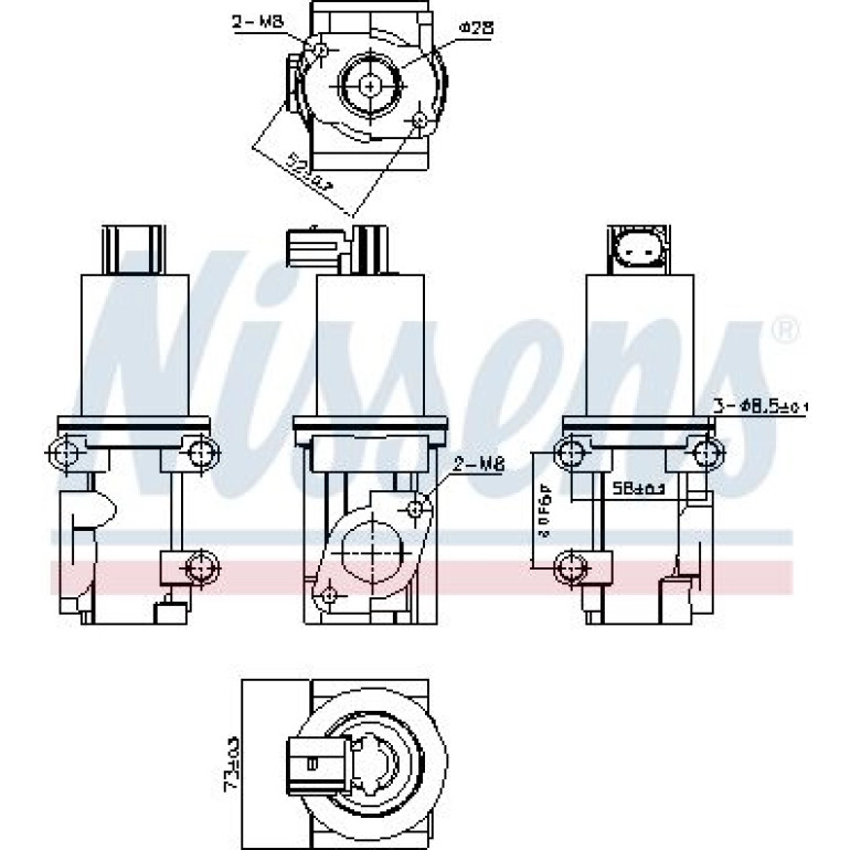 NISSENS Agr-Ventil 98185 NISSENS Agr-Ventil 98185