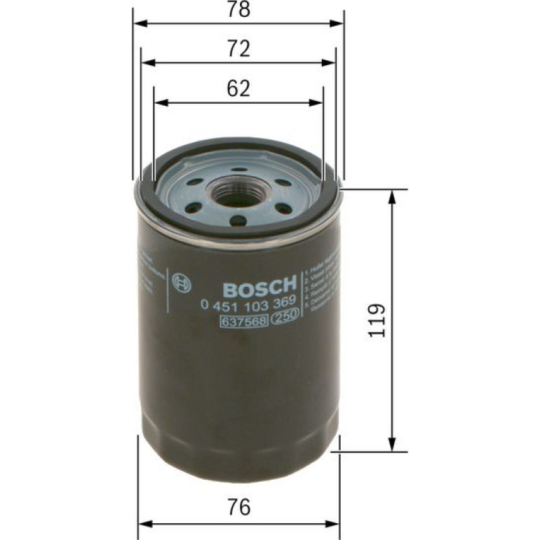 Ölfilter 0 451 103 369 Ölfilter 0 451 103 369