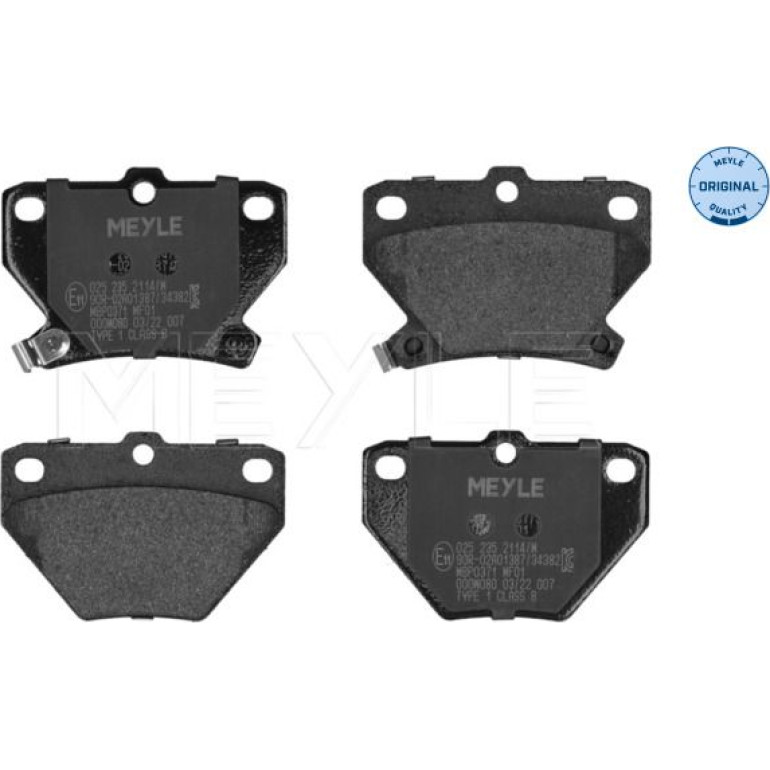 Bremsbelagsatz Toyota T. Corolla 02-/Yaris 99-/Prius 00- Mit Sensor 025 235 2114/W Bremsbelagsatz Toyota T. Corolla 02-/Yaris 99-/Prius 00- Mit Sensor 025 235 2114/W