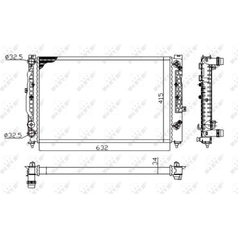 Kühler, Motorkühlung 529504A Kühler, Motorkühlung 529504A