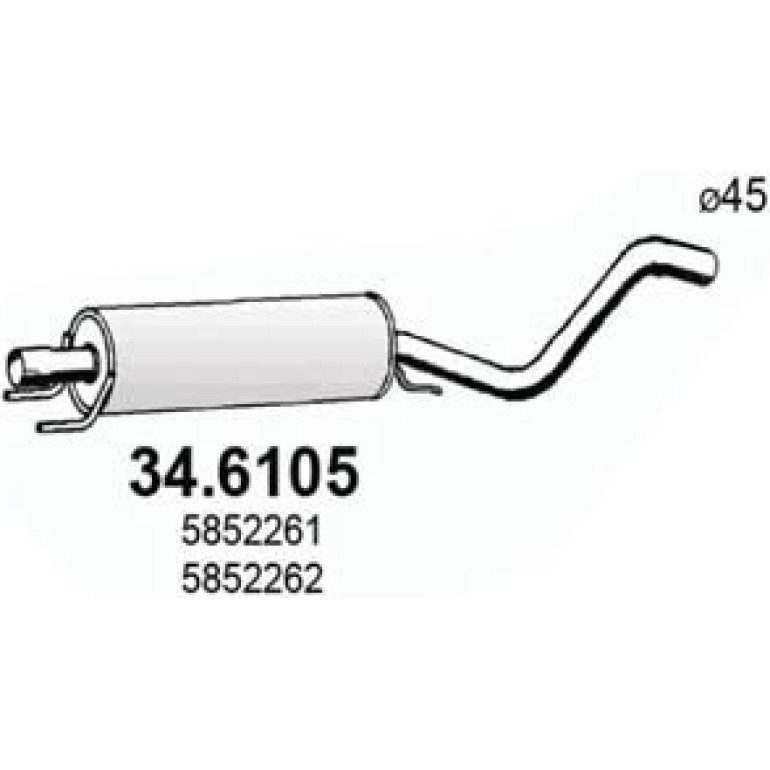 Mittelschalldämpfer 34.6105