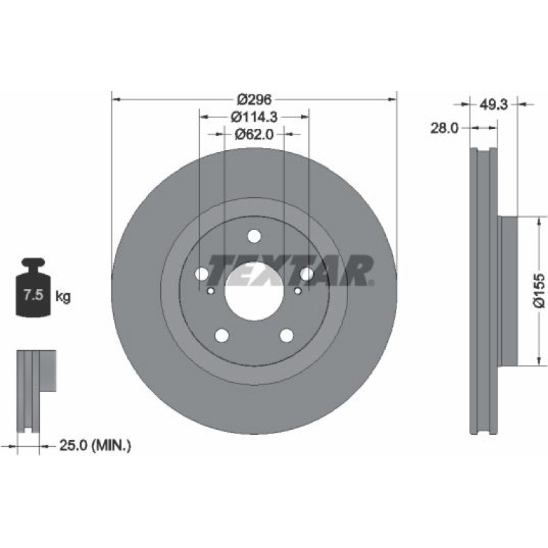 Bremsscheibe Toyota P. Rav-4 06 92168803