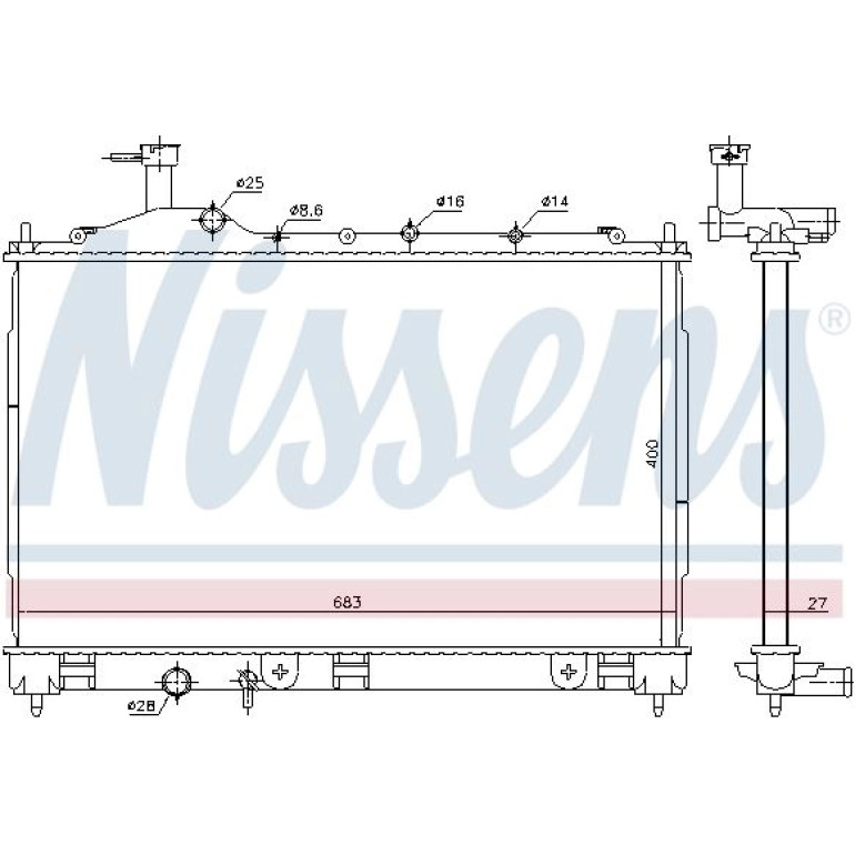 Wasserkühler PKW 628987 Wasserkühler PKW 628987