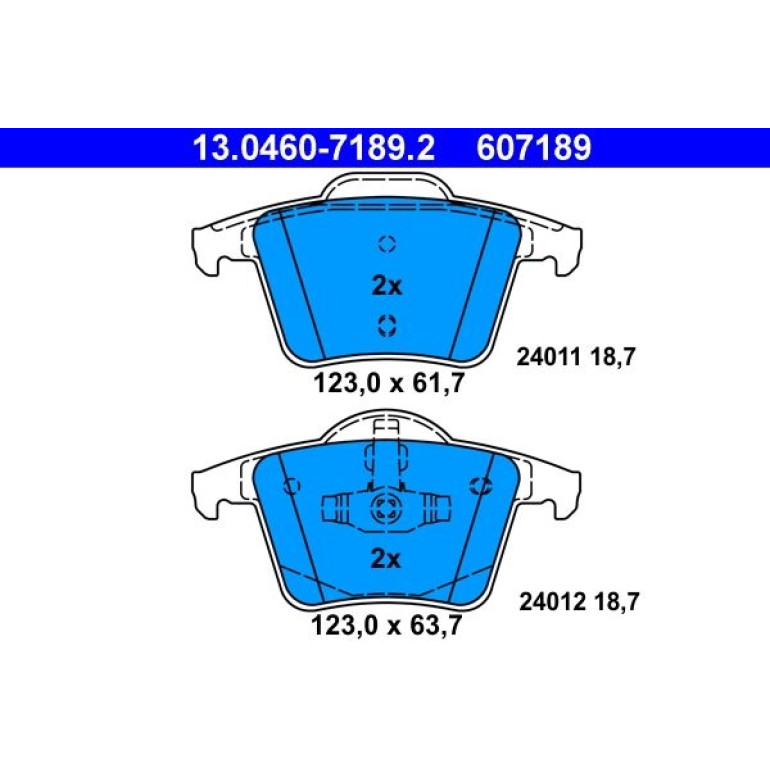 Bremsbelagsatz Volvo T. Xc 90 2,5-4,5 02-14 13.0460-7189.2 Bremsbelagsatz Volvo T. Xc 90 2,5-4,5 02-14 13.0460-7189.2