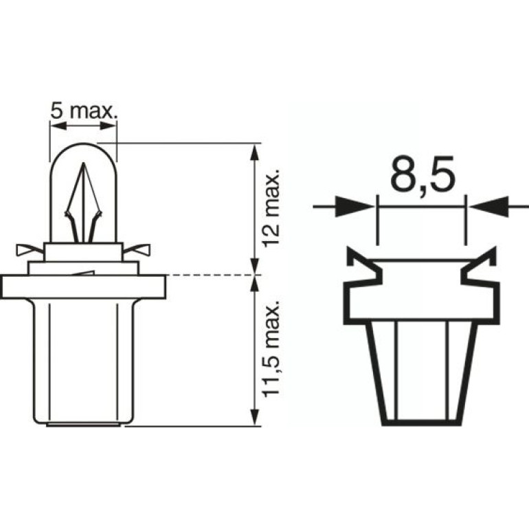 24V 1,2W TRUCK LIGHT B8,5d 1987302514 24V 1,2W TRUCK LIGHT B8,5d 1987302514