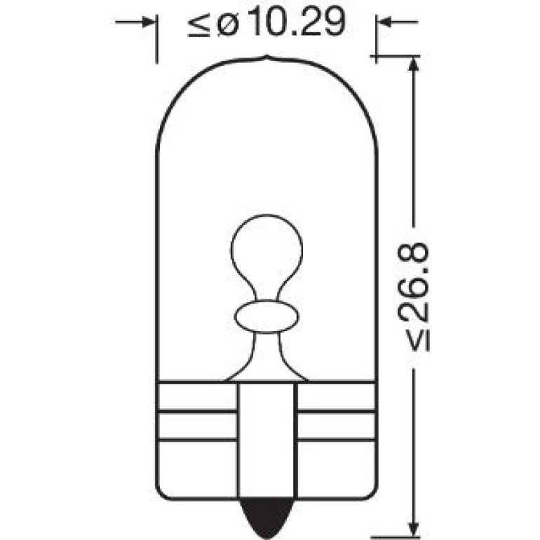 WY5W OSRAM 12V 5W W2.1x9.5D 1Stk 2827NA