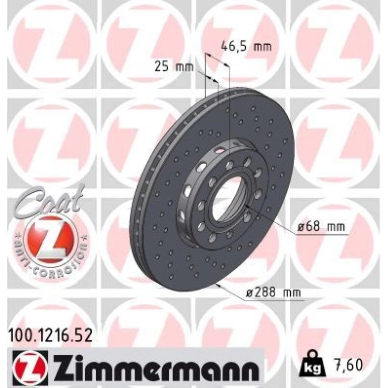 12 481 018 Sport Bremsscheibe VA Sport 100.1216.52