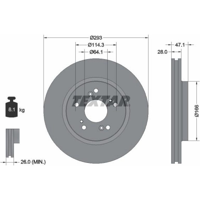 Bremsscheibe Honda P. Cr-V 07-/12 92184803 Bremsscheibe Honda P. Cr-V 07-/12 92184803