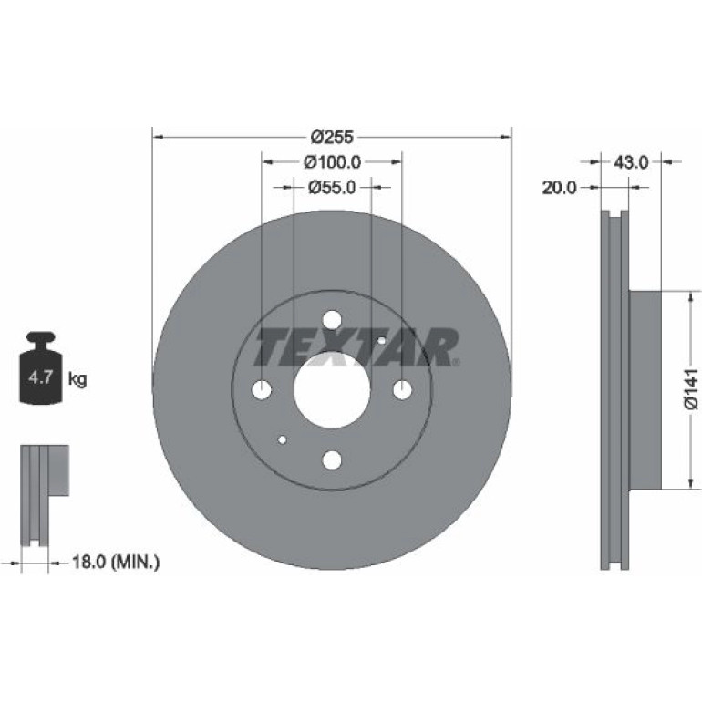 Bremsscheibe Toyota P. Yaris/Yaris Verso 99-05 255Mm Mit Ty-U-Scheiben 92115603 Bremsscheibe Toyota P. Yaris/Yaris Verso 99-05 255Mm Mit Ty-U-Scheiben 92115603