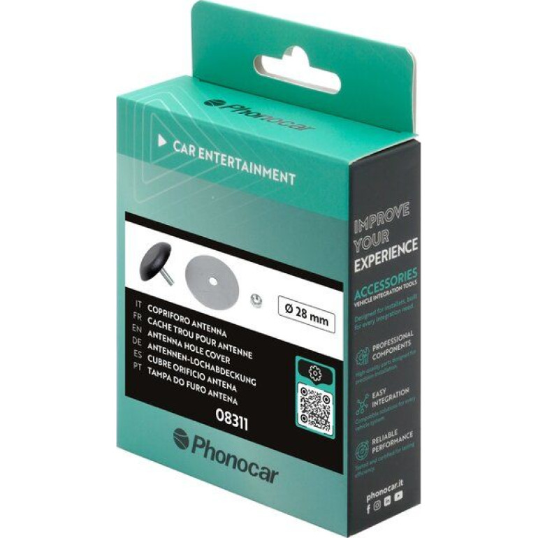 Phonocar Antennen-Lochabedeckung aus Plastik 28 mm 08311