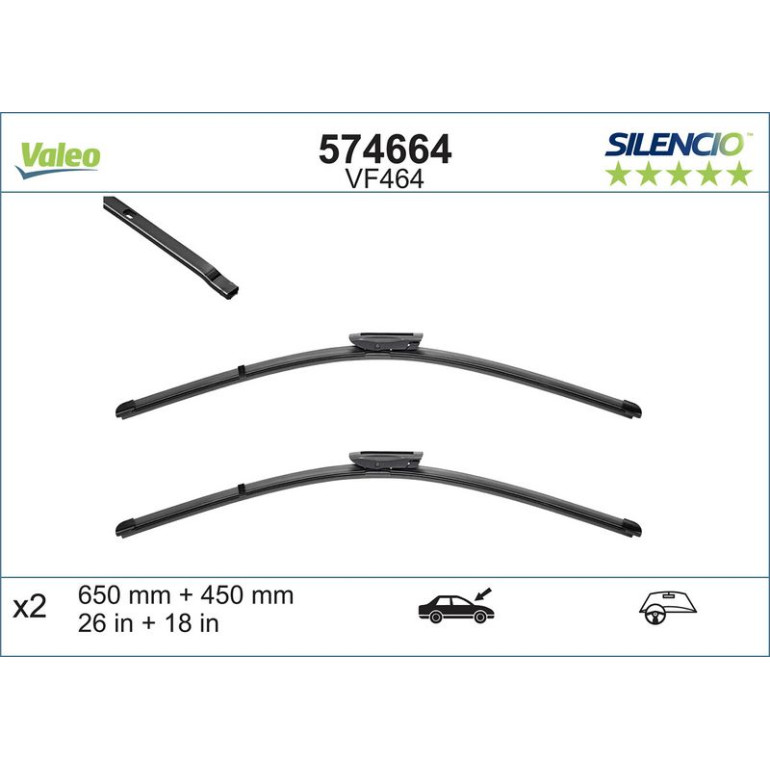 VM464 VALEO Silencio X.TRM Wischer 574664 VM464 VALEO Silencio X.TRM Wischer 574664
