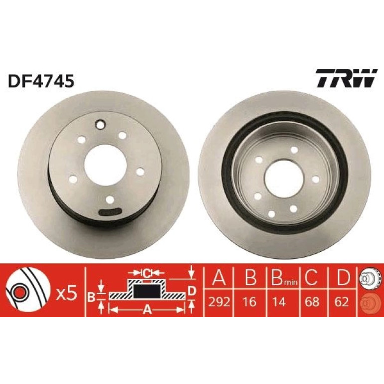 Bremsscheibe Nissan T. X-Trail DF4745