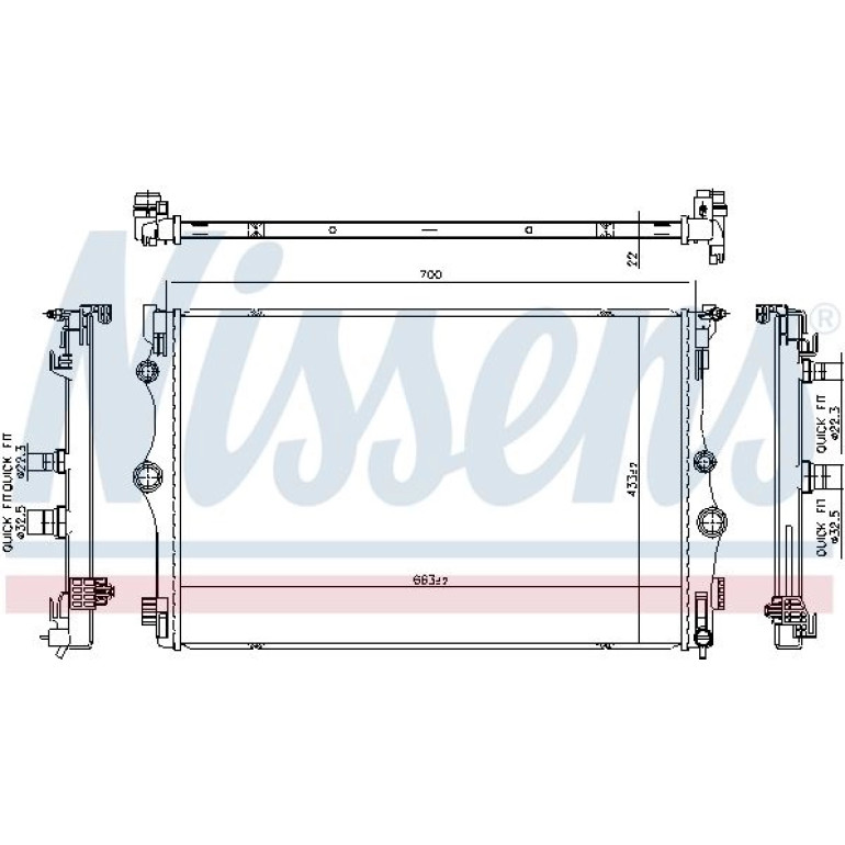 Wasserkühler PKW 606815 Wasserkühler PKW 606815