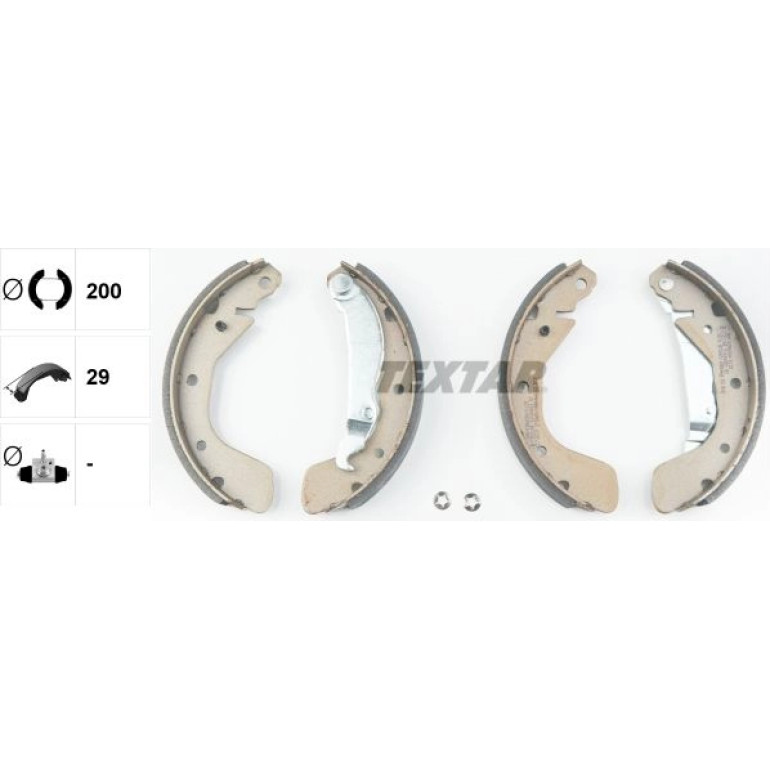Bremsbacken Opel Astra F/Corsa A/B/Tigra 200X29 91044800 Bremsbacken Opel Astra F/Corsa A/B/Tigra 200X29 91044800