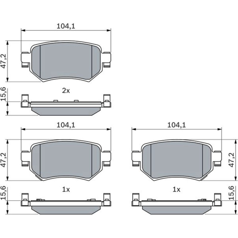 Bremsbelagsatz 0 986 460 010 Bremsbelagsatz 0 986 460 010