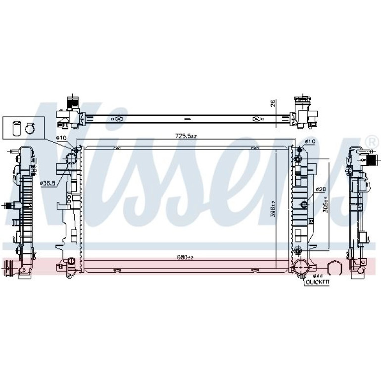 Wasserkühler PKW 627062 Wasserkühler PKW 627062