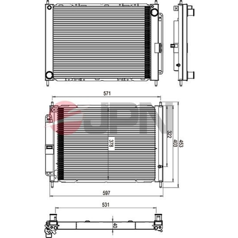 JPN Kühler, Motorkühlung 60C9048-JPN JPN Kühler, Motorkühlung 60C9048-JPN