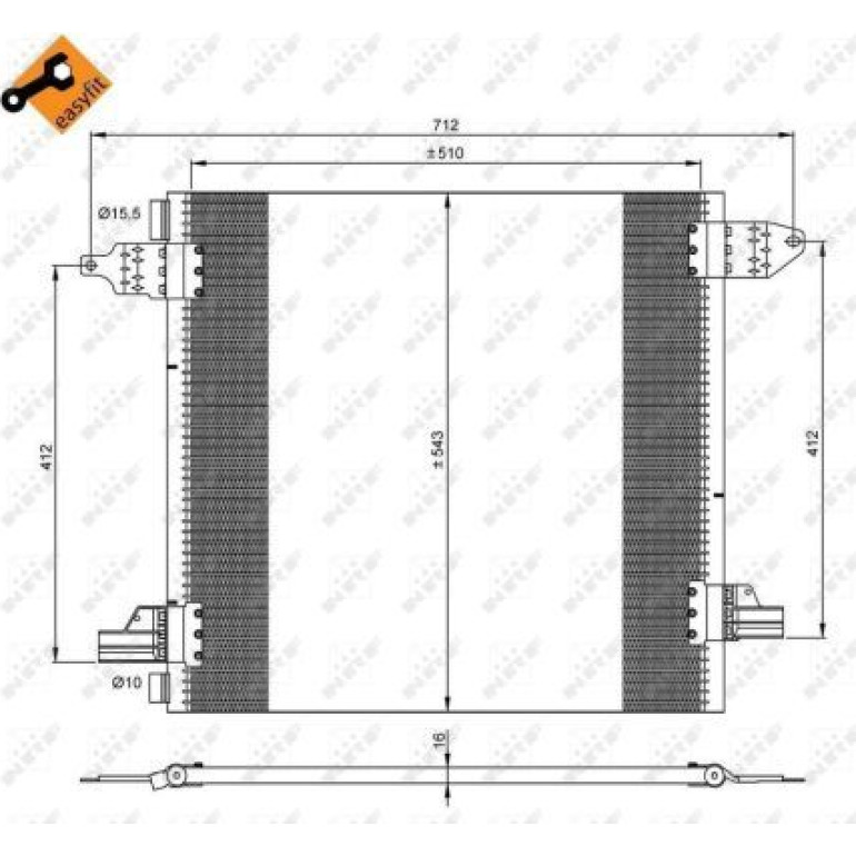 Kondensator, Klimaanlage NRF35702 Kondensator, Klimaanlage NRF35702