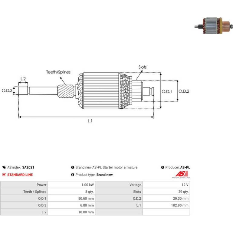 Anker, Starter SA2021 Anker, Starter SA2021