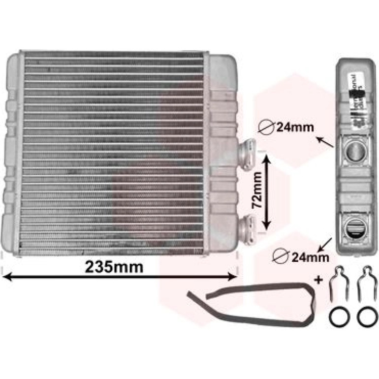 VAN WEZEL Wärmetauscher, Innenraumheizung 37006321 VAN WEZEL Wärmetauscher, Innenraumheizung 37006321