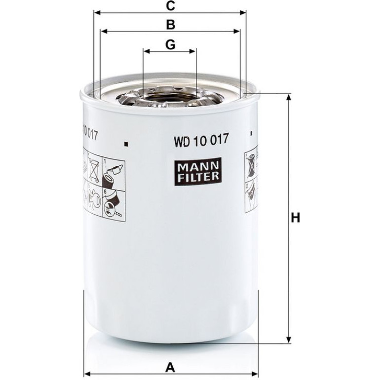 MANN-FILTER Filter, Arbeitshydraulik WD 10 017 x