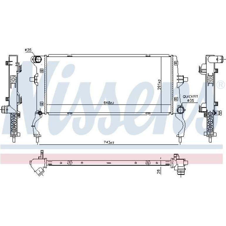 Wasserkühler PKW 606739 Wasserkühler PKW 606739