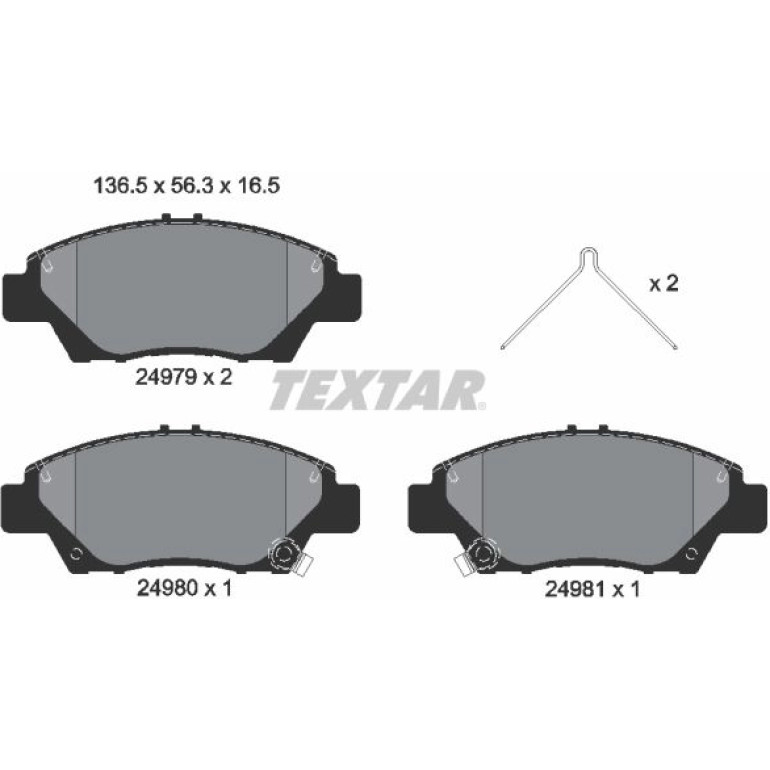 Bremsbelagsatz Honda P. Insight 09-/Jazz/City 08-/Cr-Z 10 2497901 Bremsbelagsatz Honda P. Insight 09-/Jazz/City 08-/Cr-Z 10 2497901