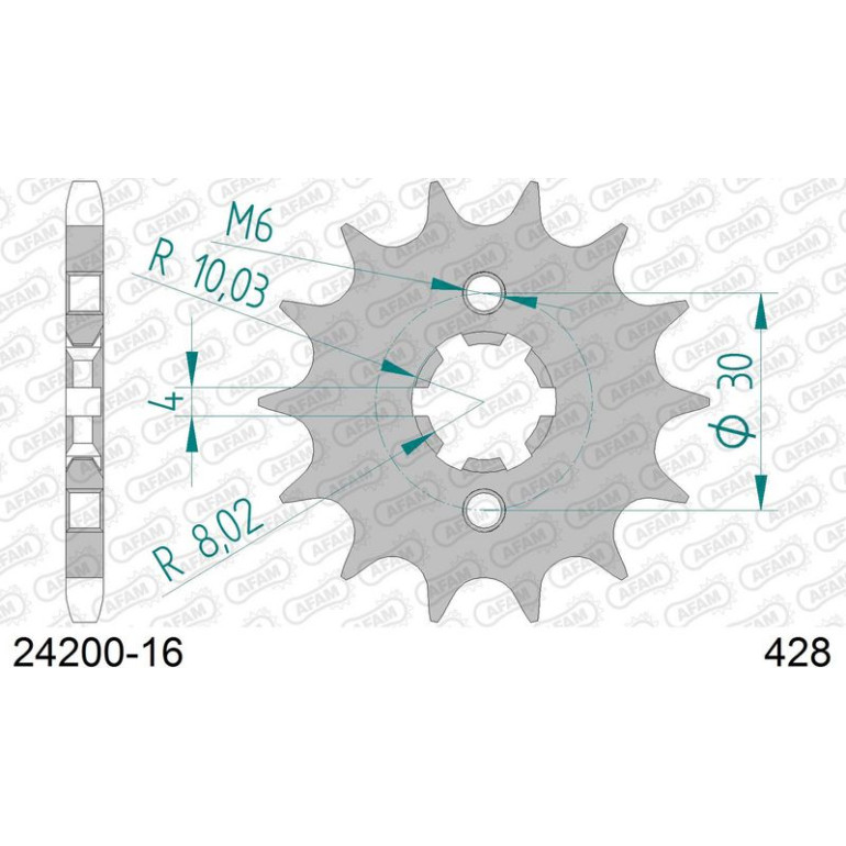 AFAM Ritzel 16 Zähne 24200-16 AFAM Ritzel 16 Zähne 24200-16