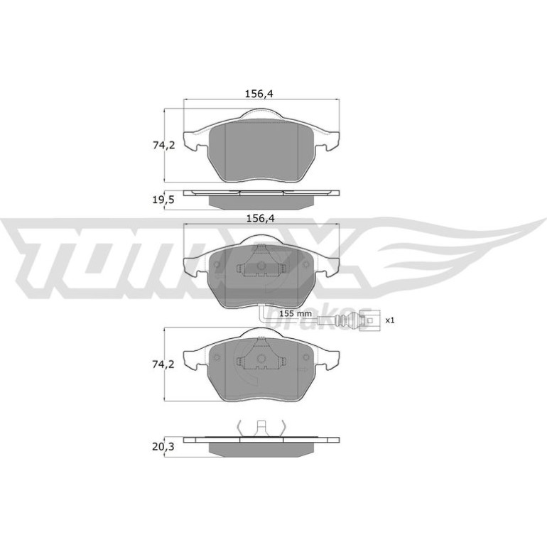 TOMEX brakes Bremsbelagsatz, Scheibenbremse TX 10-942 TOMEX brakes Bremsbelagsatz, Scheibenbremse TX 10-942