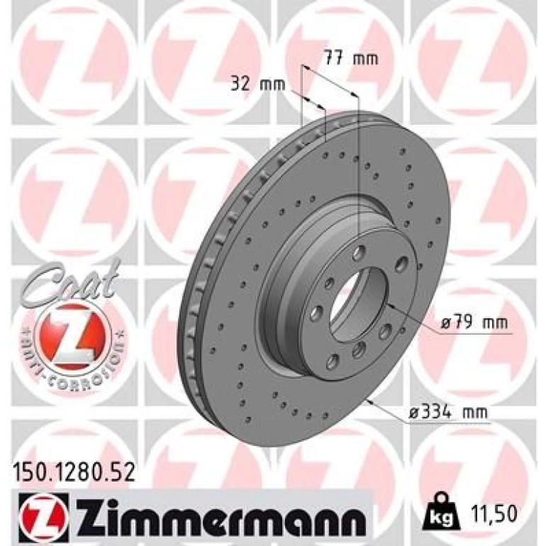 11 481 034 Sport Bremsscheibe VA Sport 150.1280.52 11 481 034 Sport Bremsscheibe VA Sport 150.1280.52