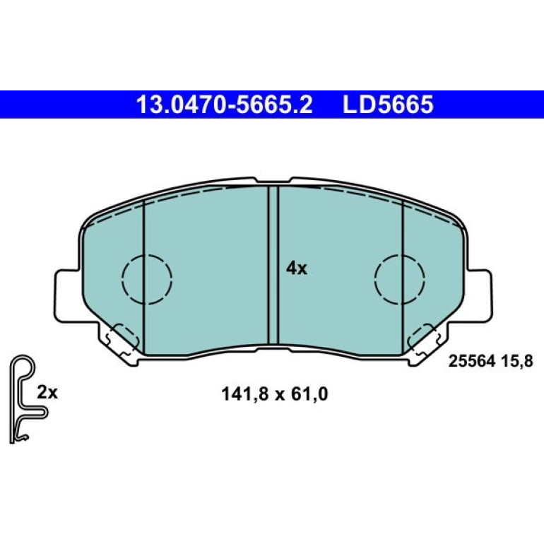 Bremsbelagsatz, Scheibenbremse 13.0470-5665.2 Bremsbelagsatz, Scheibenbremse 13.0470-5665.2