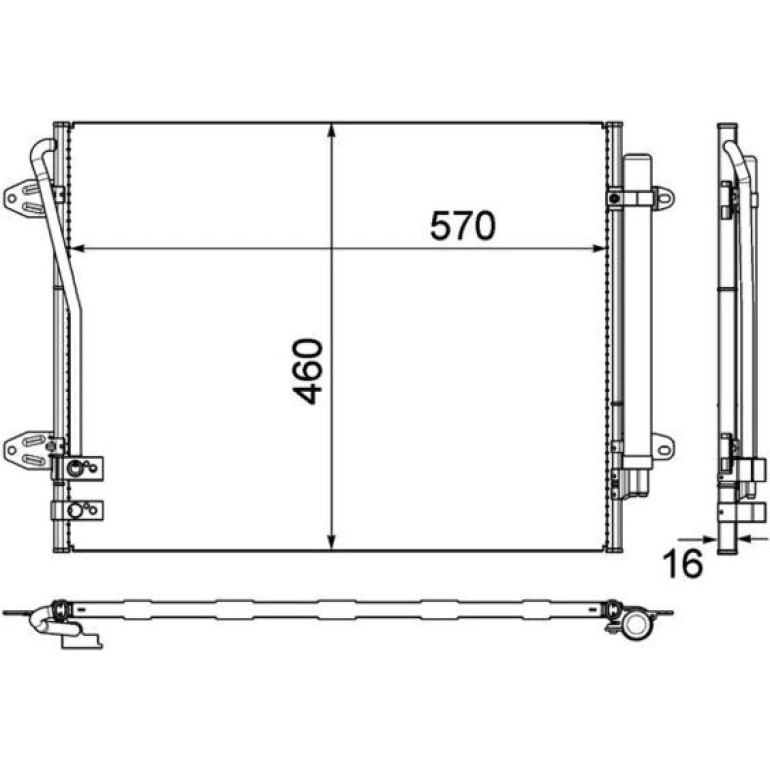 Kondensator, Klimaanlage AC 734 000P Kondensator, Klimaanlage AC 734 000P