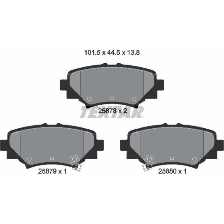 Bremsbelagsatz Mazda T. 3 1.5-2.2D 13 2587801 Bremsbelagsatz Mazda T. 3 1.5-2.2D 13 2587801