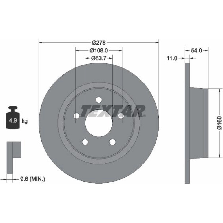 Bremsscheibe Ford T.Transit Connect 02 92124903 Bremsscheibe Ford T.Transit Connect 02 92124903