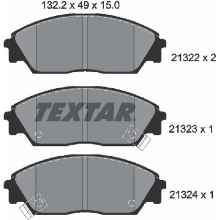 Bremsbelagsatz Honda P. Civic -92/Crx -92 2132201 Bremsbelagsatz Honda P. Civic -92/Crx -92 2132201