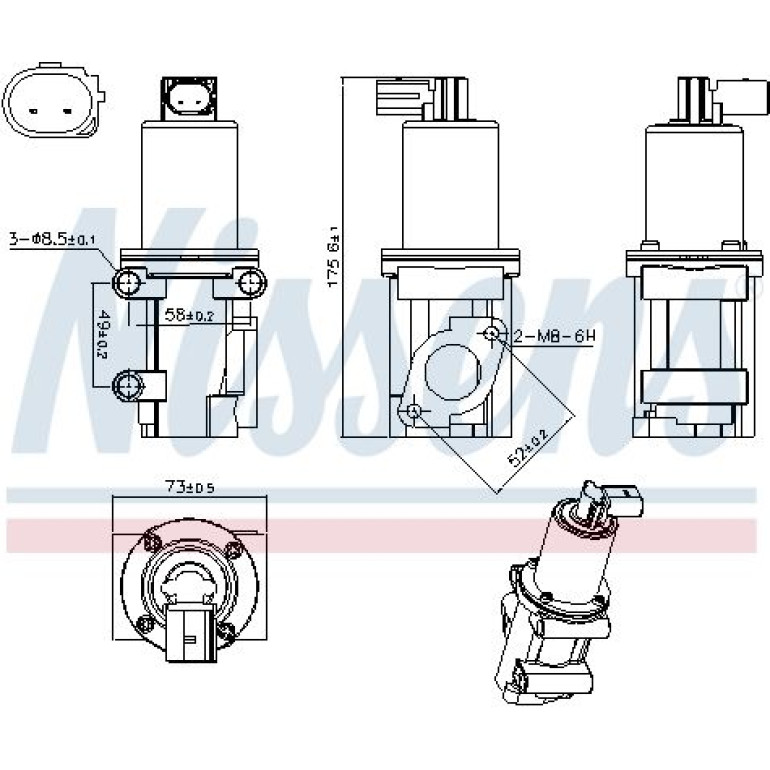 NISSENS AGR-Ventil 98306 NISSENS AGR-Ventil 98306