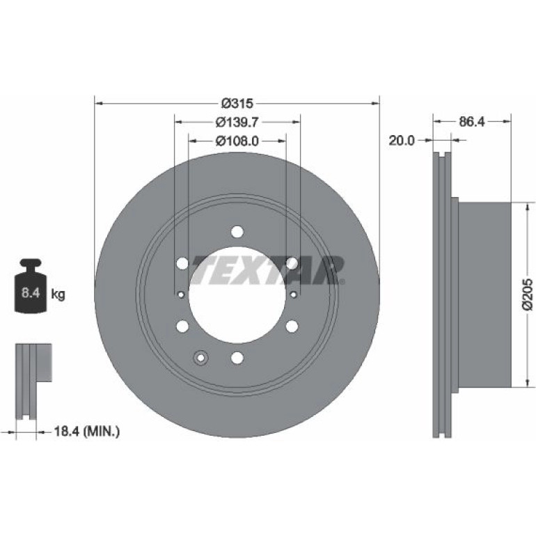 Bremsscheibe Hyundai T.Teraccan 01 92146703 Bremsscheibe Hyundai T.Teraccan 01 92146703