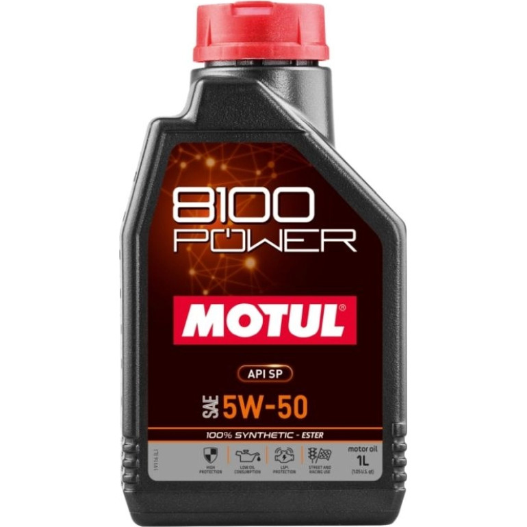 Motul 8100 Power 5W-50 1 Liter 111811 Motul 8100 Power 5W-50 1 Liter 111811