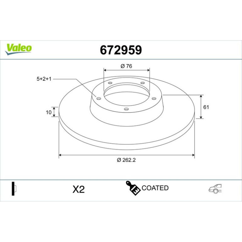 VALEO Bremsscheibe 672959