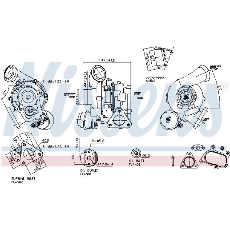 NISSENS Turbolader 93080 NISSENS Turbolader 93080