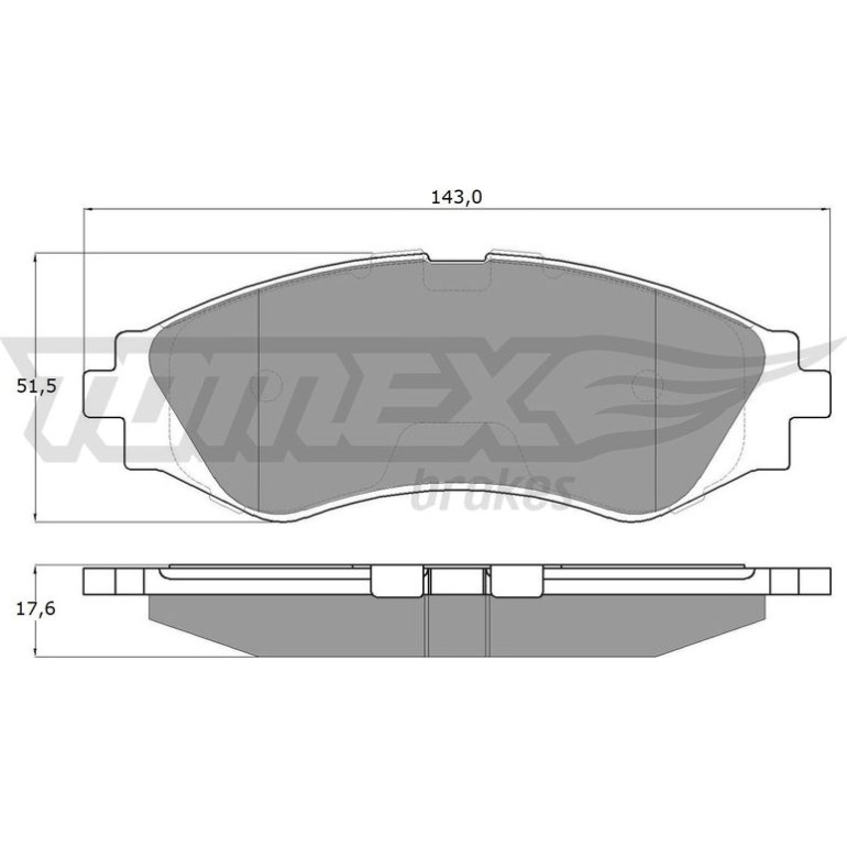 TOMEX brakes Bremsbelagsatz, Scheibenbremse TX 10-74 TOMEX brakes Bremsbelagsatz, Scheibenbremse TX 10-74