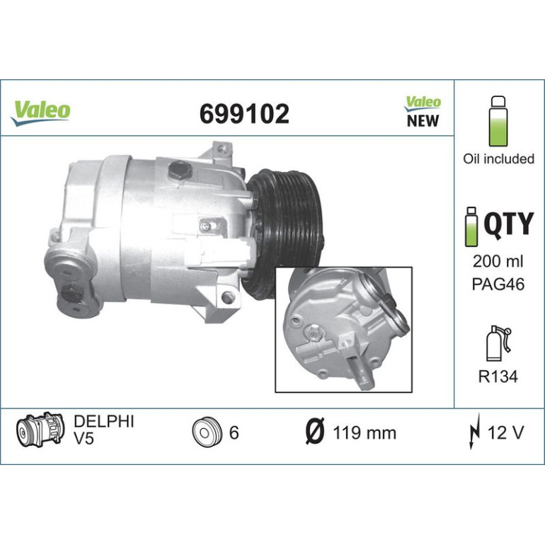 Kompressor, Klimaanlage 699102 Kompressor, Klimaanlage 699102