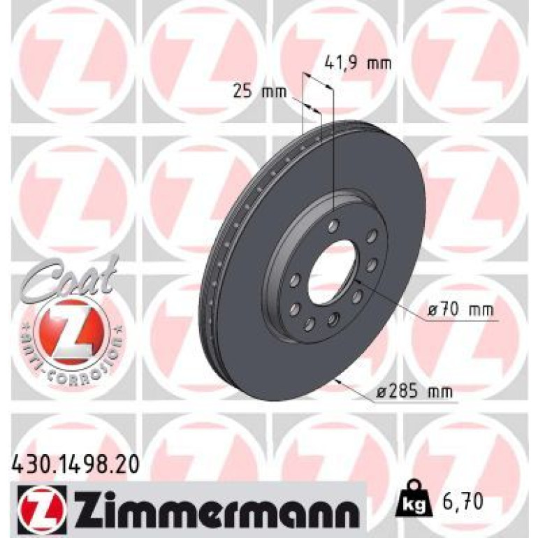 ZIMMERMANN Bremsscheibe 430.1498.20