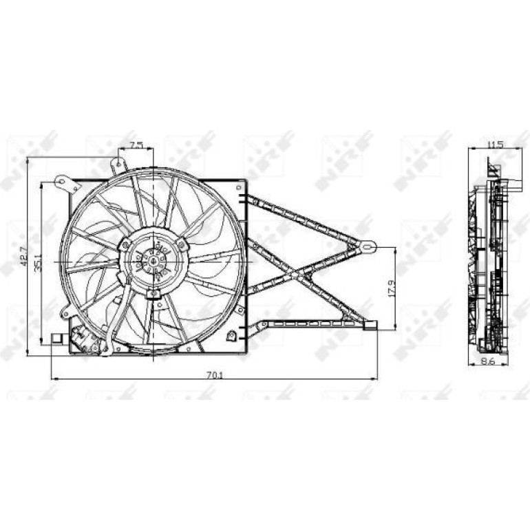 Lüfter Motorkühlung 47015 Lüfter Motorkühlung 47015