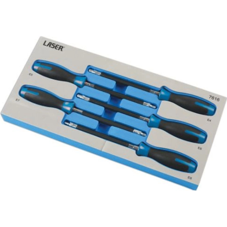 Satz Flexible Schraubendreher Torx E 5 Cz: E4, E5, E6, E7 7616 Satz Flexible Schraubendreher Torx E 5 Cz: E4, E5, E6, E7 7616