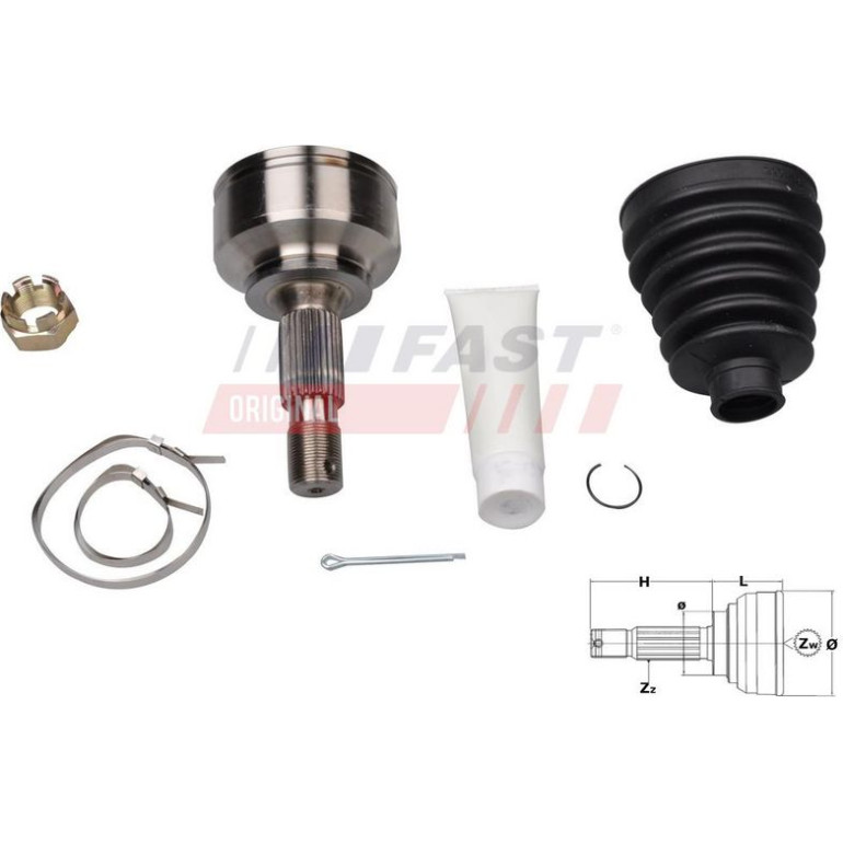 FAST Gelenksatz, Antriebswelle FT25090K FAST Gelenksatz, Antriebswelle FT25090K
