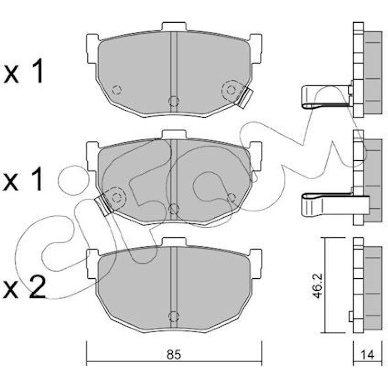 CIFAM Bremsbelagsatz, Scheibenbremse 822-362-0