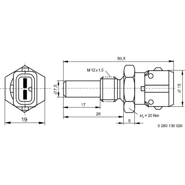 Temperatursensor 0 280 130 026 Temperatursensor 0 280 130 026